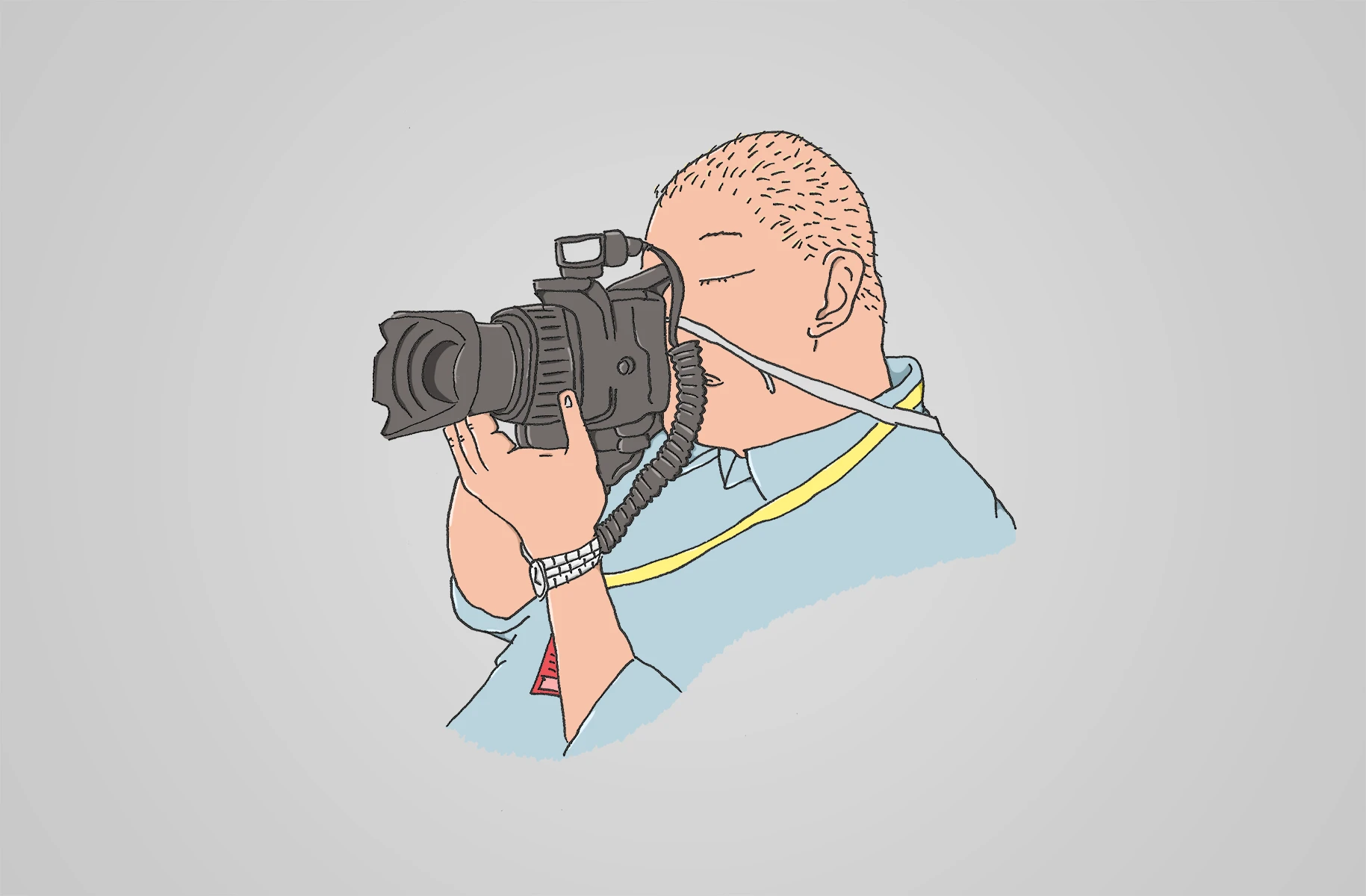 Illustration of a camera man.
