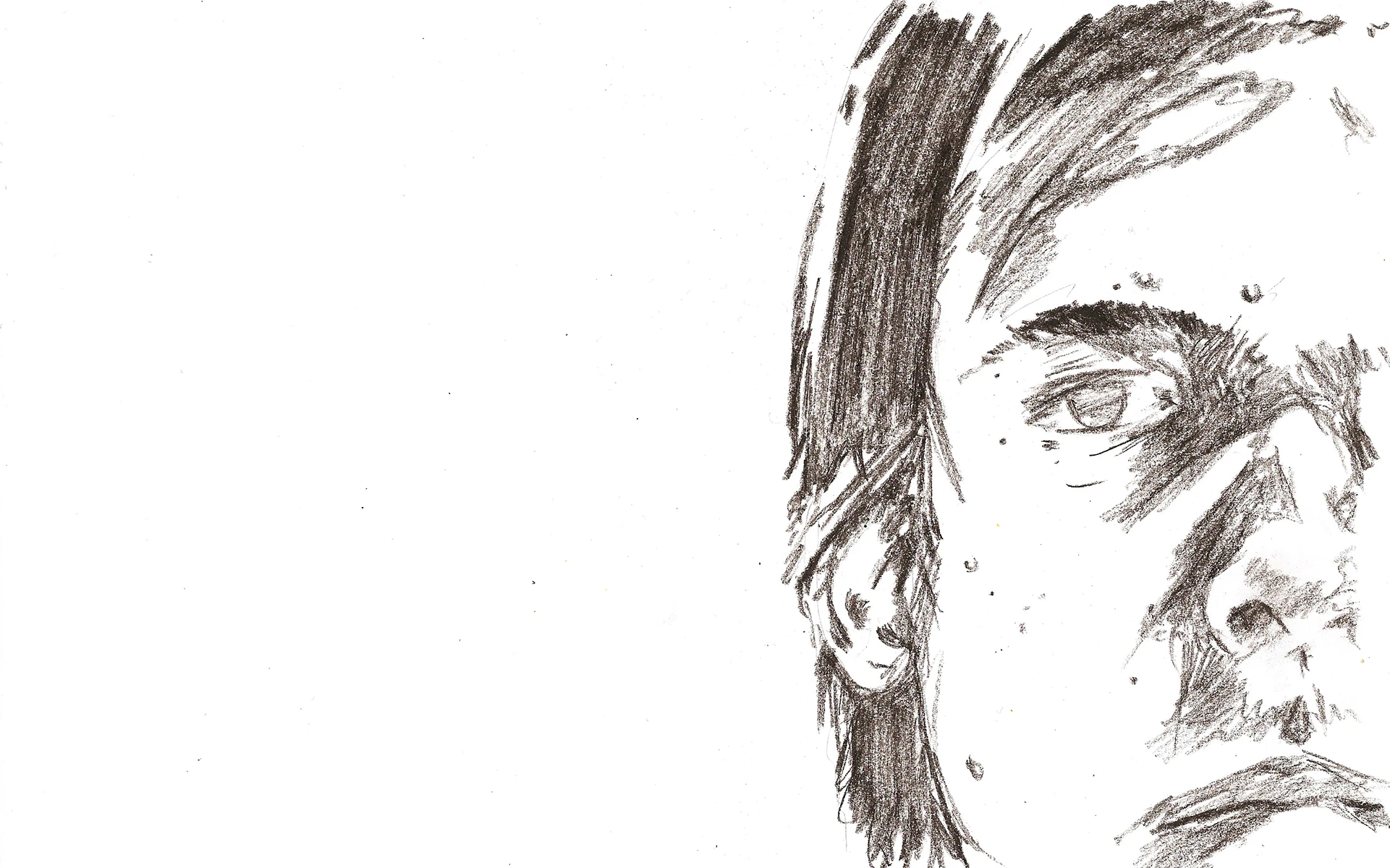Pencil drawing of Sam.