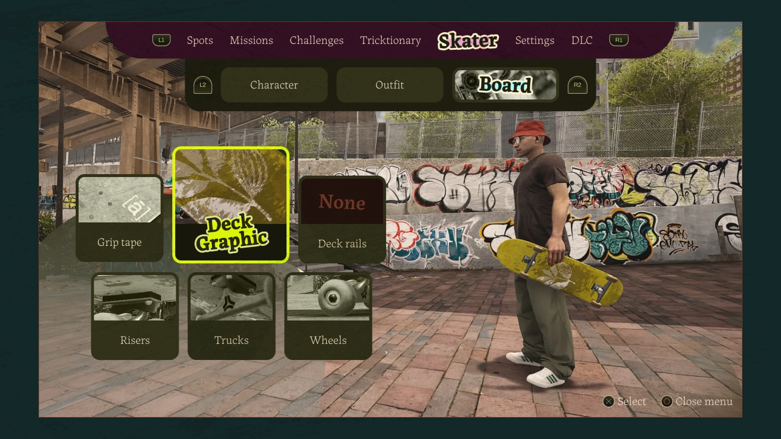 The 'Skater' screen I designed.